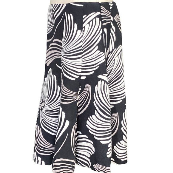 NEW YORK & COMPANY Skirt Linen Tropical Floral Lightweight Sz 10 #176C - Picture 3 of 7